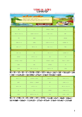 Đề thi violympic môn Toán Lớp 3 - Vòng 16 - Năm học 2015-2016